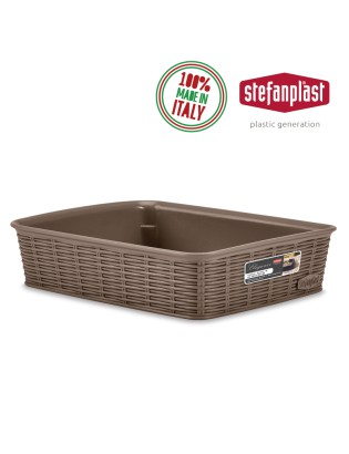 CESTO MULTIUSOS 30931 ELEGANCE TORTORA M 25X19,5X6CM PLST