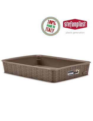 CESTO MULTIUSOS 30951 ELEGANCE TORTORA L 35,5X26X6CM PLST