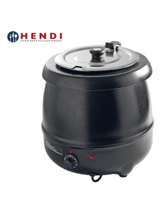 PANELA SOPA ELETRICA HENDI 860083 PRETA 8L 34X36CM 435W