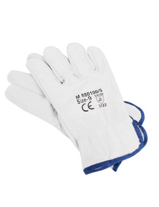 LUVA 880100/5 T/CHEFE T.9 CONJ.12 PARES PELE GENUINA BRANCA