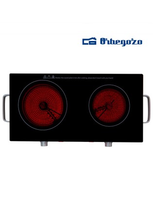PLACA VITROCERAMICA ORBEGOZO PCE 6000 DUPLA 2800W 56X28CM