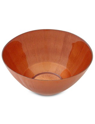 SALADEIRA METALLIC 8840 TERRACOTA Ø30CM VIDRO