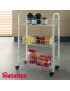 SIENA 340633 - CARRO 3 PRATELEIRAS  MET 41X23X63CM