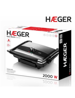 GRELHADOR PLACAS HAEGER NEW BISTRO GR-200.014A 2000W