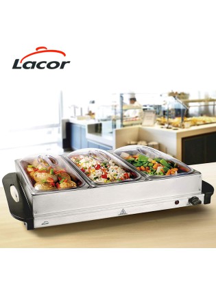 AQUECEDOR BUFFET LACOR 69445 C/3 X GN 1/3  300W INOX18/10