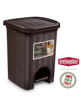 BALDE LIXO 30102 ELEGANCE CASTANHO 6L 20,5X20,5X28CM PLST