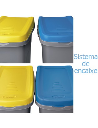 BALDE LIXO 70781 HOME ECO 40L C/TAMPA VERDE