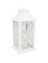LANTERNA DECORATIVA ZK6001 C/VELA ELETRICA 14X14X30CM PLST
