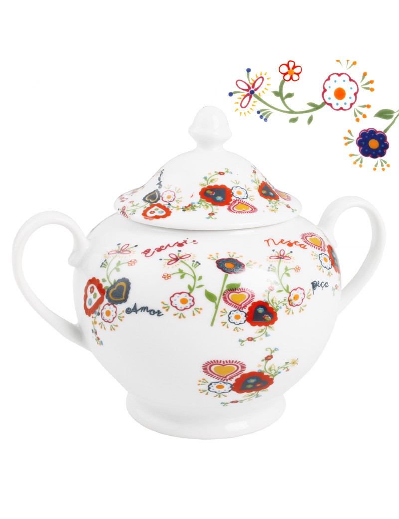 AÇUCAREIRO GUD NAMORADOS PORCELANA Ø11X16X14CM