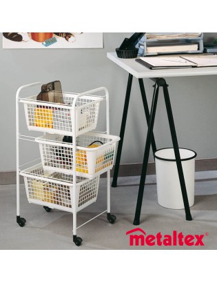 341803 SAN DIEGO - CARRO 3 PRATELEIRAS MET 30X38X68CM