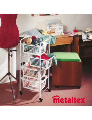 SAN DIEGO 341804 - CARRO 4 PRATELEIRAS PLAST. MET 30X38X83CM