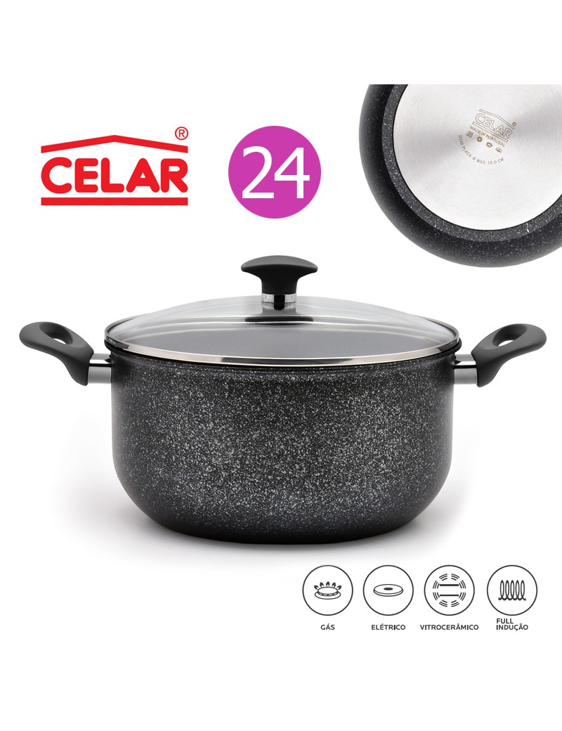 PANELA CELAR GRANITO ULTRA 24CM ANTIAD FULL INDUÇAO