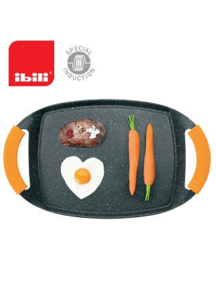 GRELHADOR IBILI 409529 STONE PLANO 47X29CM ANTIAD. INDUÇAO