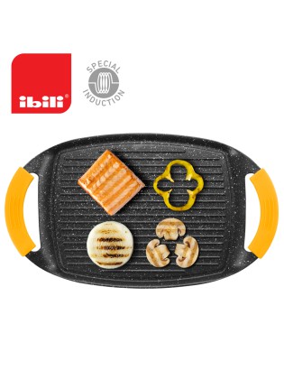 GRELHADOR IBILI 406029 STONE PLANO 47X29CM ANTIAD. INDUÇAO