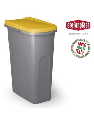 BALDE LIXO 70780 HOME ECO 40L C/TAMPA AMARELA