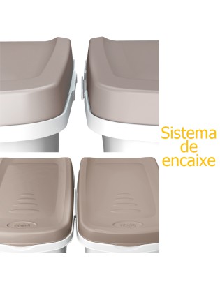 BALDE 98501 PET FOOD HERMETICO 40L 45X27X61CM TORTORA PLST