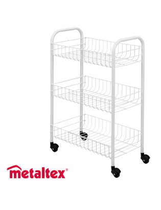 SIENA 340633 - CARRO 3 PRATELEIRAS  MET 41X23X63CM