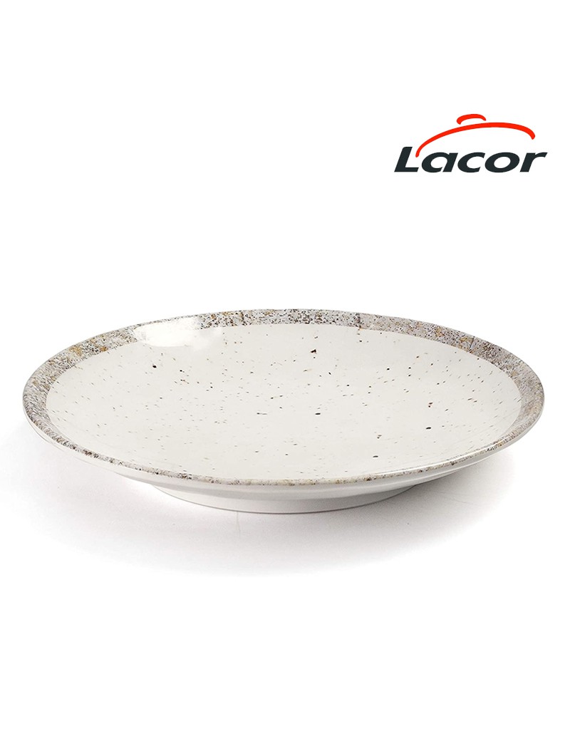 PRATO RASO LACOR 63844 EARTH Ø24,2CM MELAMINA