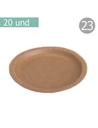 PRATO KRAFT Ø23CM 20UND...