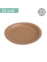 PRATO KRAFT Ø23CM 20UND PAPEL DESCARTAVEL