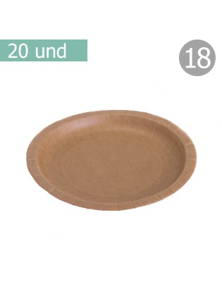 PRATO KRAFT Ø18CM 20UND...
