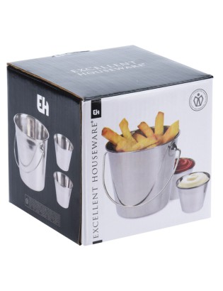 BALDE APERITIVO A12405130 EXCELLENT CONJ.3 (Ø11/5,5CM) INOX