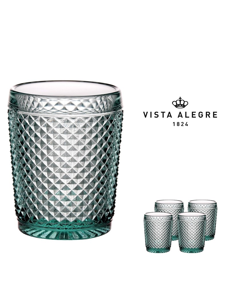 COPO VA BICOS VERDE MENTA CONJ.4  28CL VIDRO