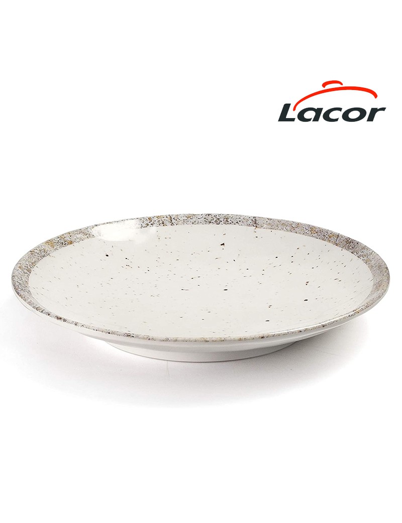 PRATO RASO LACOR 63845 EARTH Ø25,6CM MELAMINA