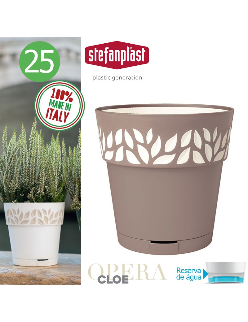 VASO 94125 CLOE TORTORA 25X25CM PLST