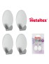 CABIDE ADESIVO MET 294504 CONJ.4 INOX 4,5CM