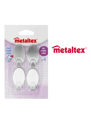 CABIDE ADESIVO MET 294504 CONJ.4 INOX 4,5CM
