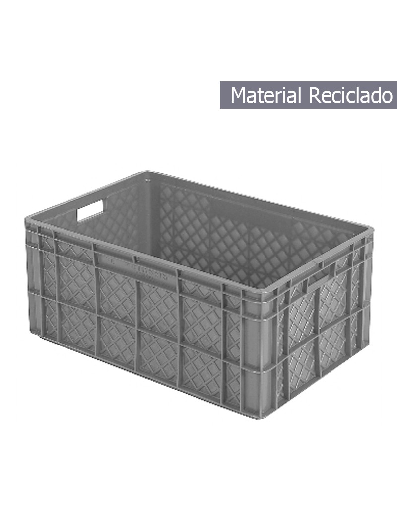 CAIXA 615 R. FECHADA CINZA 600X400X260MM RECICLADA