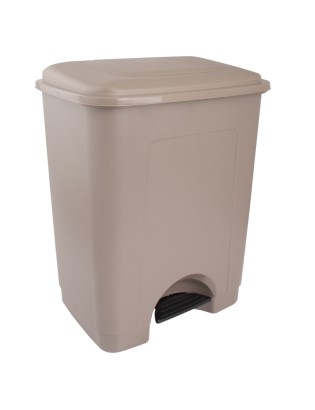 BALDE LIXO PRIMAVERA 35L C/PEDAL TAUPE