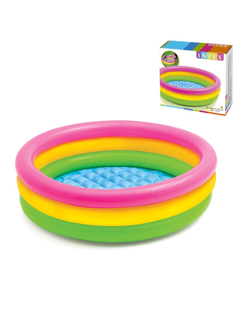 PISCINA 58924 COLORIDA INSUFLAVEL 86X25CM 3 AROS