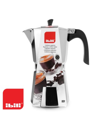CAFETEIRA EXPRESSO IBILI 610906 BAHIA 6CH ALUMINIO