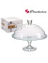 PRATO BOLO PASABAHCE PATISSERIE C/PE+TAMPA 32X25CM VIDRO