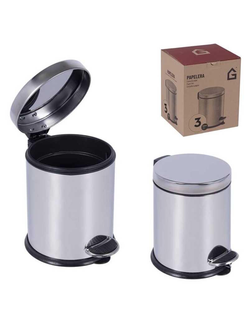 BALDE LIXO GH 010400007  3L C/PEDAL INOX