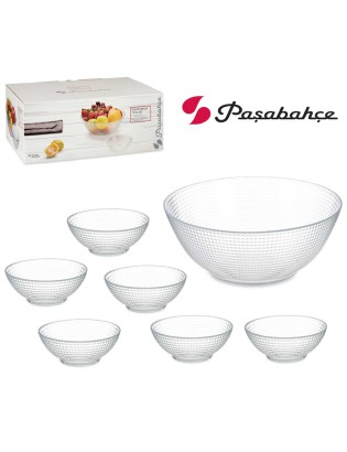 CONJUNTO SALADEIRAS 7 P. PASABAHCE GENERATION VIDRO