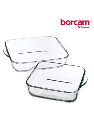 ASSADEIRA 20234 BORCAM QUAD CONJ.2 VIDRO 21X16,4/25,5X22CM