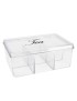 CAIXA CHA 36976  6 DIV. TRANSP. 21X14,5X9CM PLST