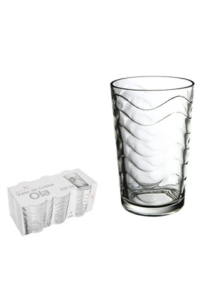 COPO OLAS CONJ.6  23CL VIDRO