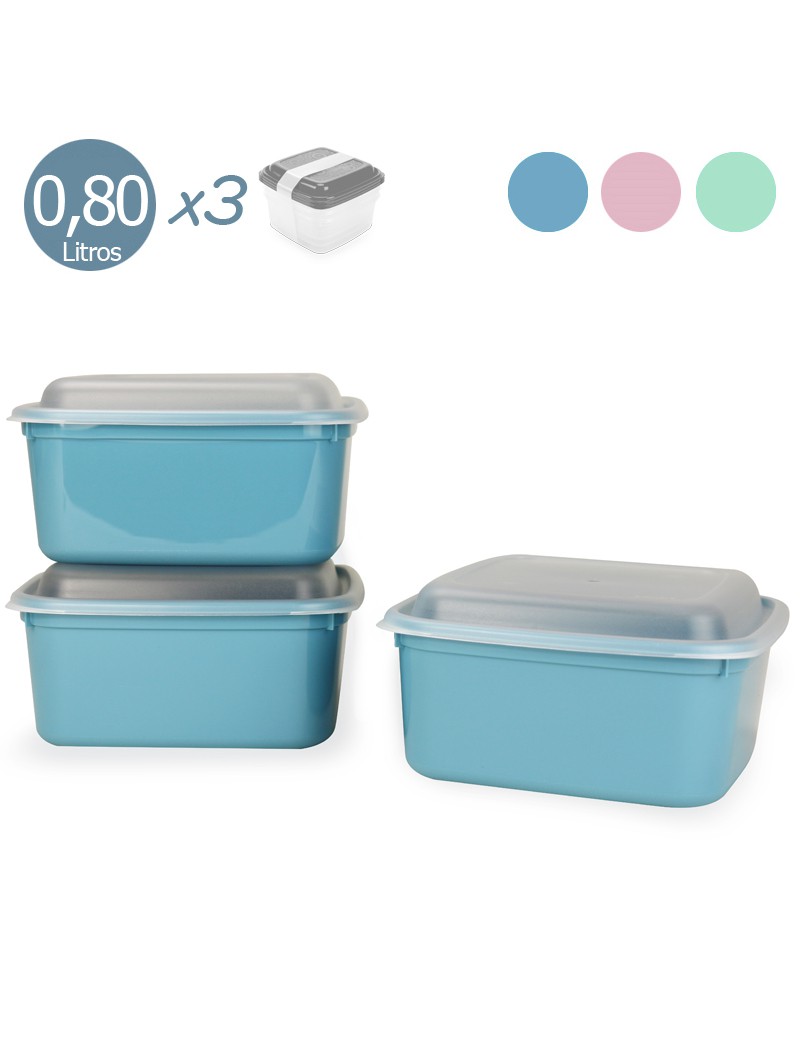 CAIXA HERMETICA CD 1413 COLORS MICROSET CONJ.3  0,8L PLST
