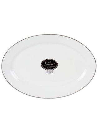 TRAVESSA 8179 FIO PLATINA R. CAMARENA OVAL 35X24CM PORCELAN