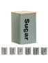 CAIXA PC-194369 METAL C/TP BAMBU 10X10X14,5CM SORT.