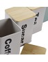 CAIXA PC-194369 METAL C/TP BAMBU 10X10X14,5CM SORT.