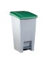 CONTENTOR LIXO DENOX 23300 60L CINZA C/TAMPA VERDE