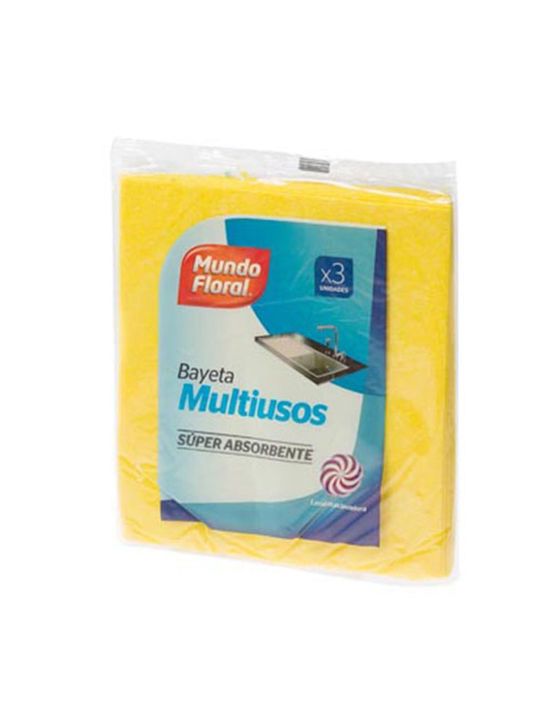 PANO LIMPEZA MF SUPER ABSORVENTE AMARELO CONJ.3  40X35CM