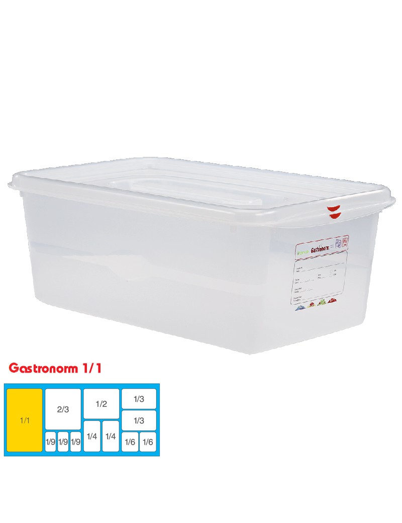 CAIXA HERMETICA DENOX 12550 GASTRONORM 1/1 X200MM TRANSP