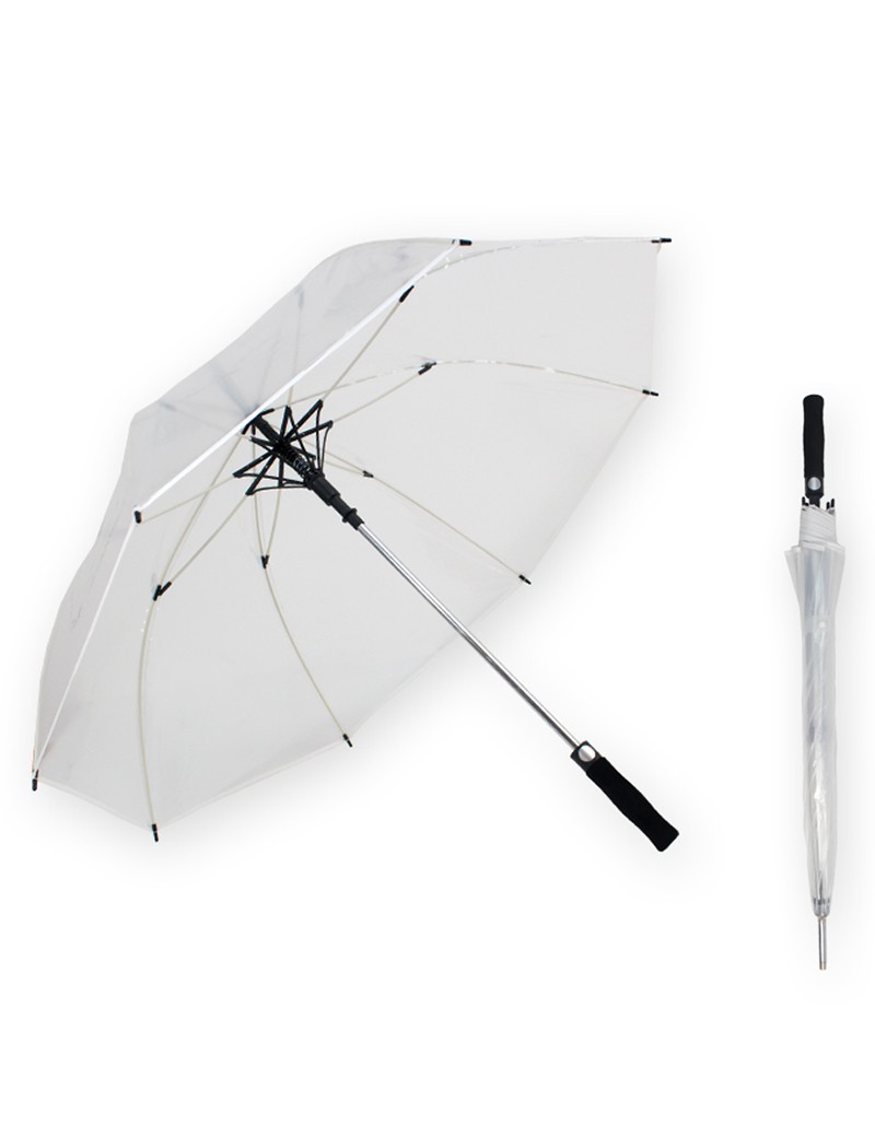 GUARDA CHUVA CVT400 AUTOM. 8V TRANSP/BRANCO 97,5CM