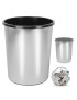 CESTO PAPEIS CD 2296 CHROME 11L PLST PRATEADO